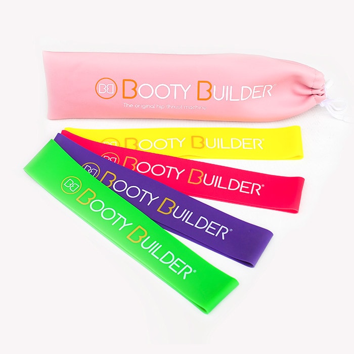 Booty Builder Mini Bands, Pink, 4-Pack