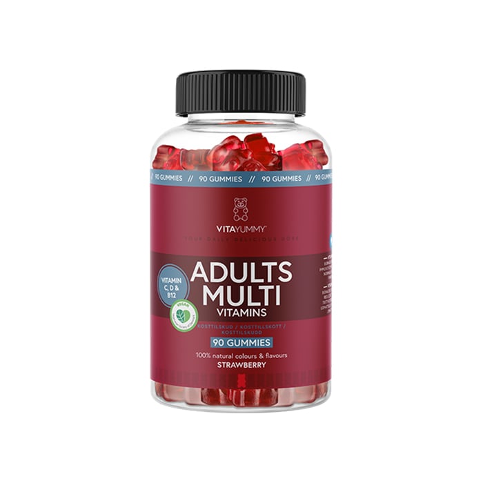 Adults Multivitamins Jordbær 90 stk Gummies